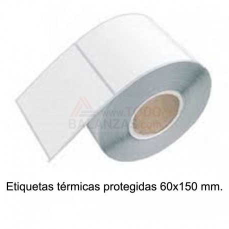 Caja 5.000 etiquetas protegidas termicas 60x150mm para balanza o etiquetadora