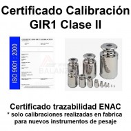 Certificado GIR1 Traz. ENAC Clase II hasta 5kg