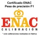 Certificado ENAC Juego Pesas F1