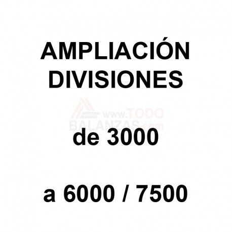 Ampliacion divisiones de 3000 a 6000/7500 para mas precision